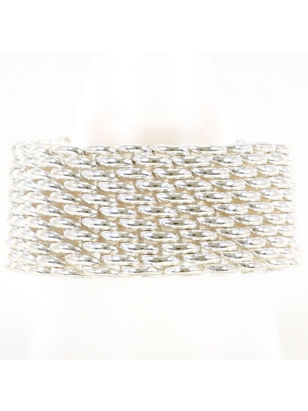 Tiffany & Co Somerset Mesh 925 Sterling Silver Ring